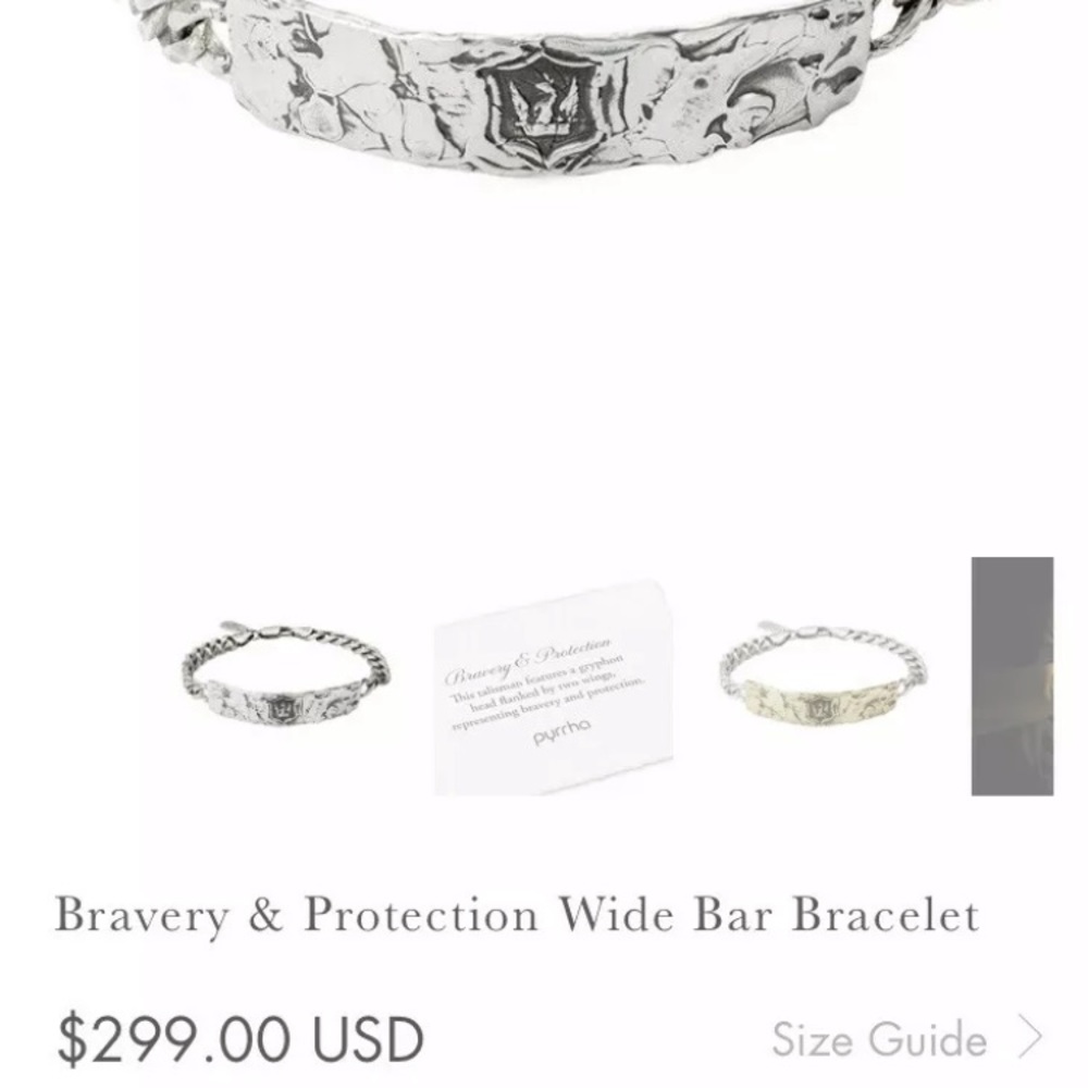 Pyrrha ID sterling bracelet gryphon - Picture 6 of 7